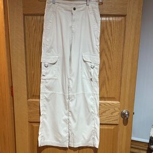 American Eagle Outfitters Cream Wide Leg Jeans